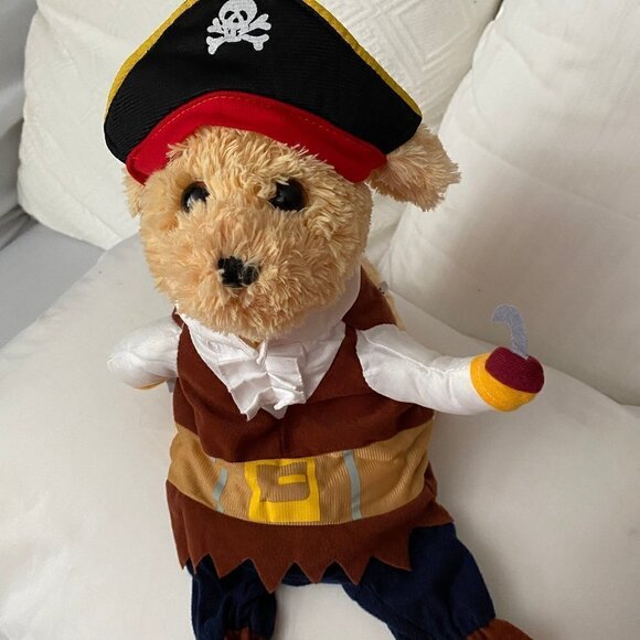 Pet Dog Cat Costume Pirate Caribbean Style with Hat - Picture 1 of 11